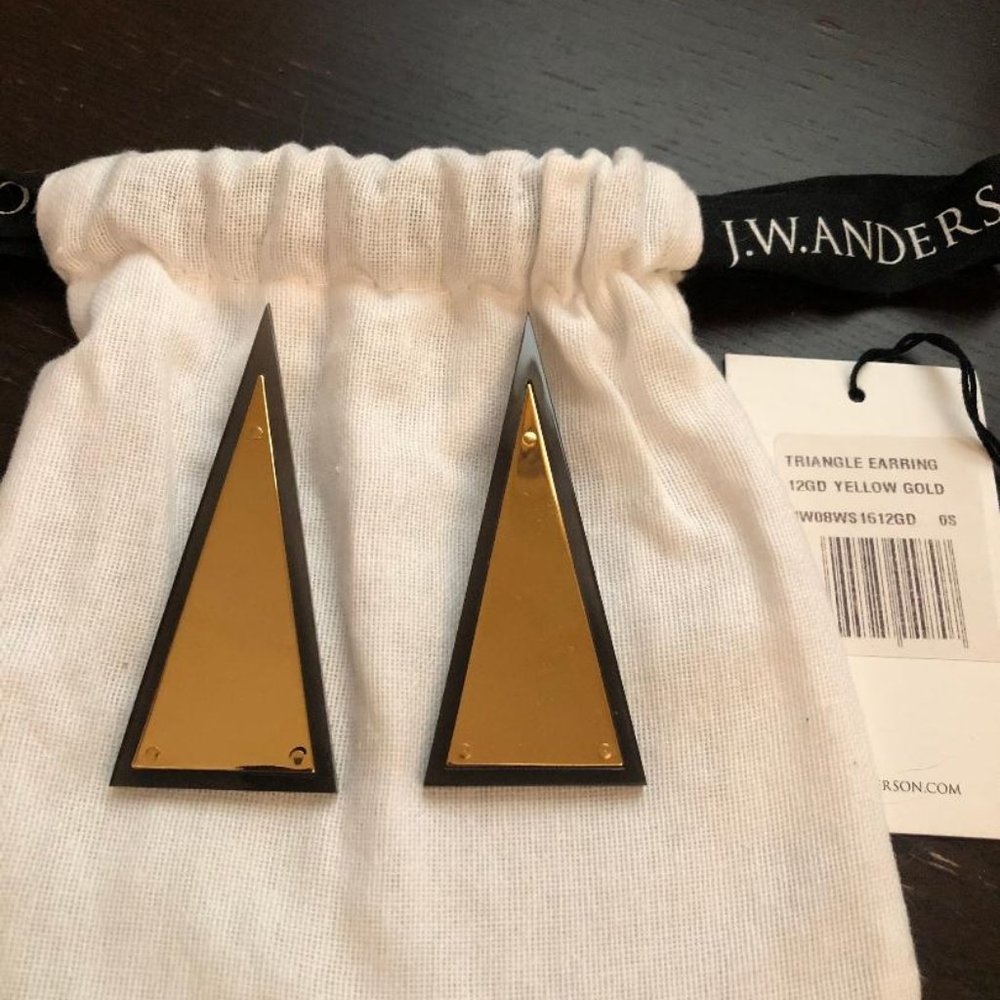 JW Anderson gold plated and resin post earrings